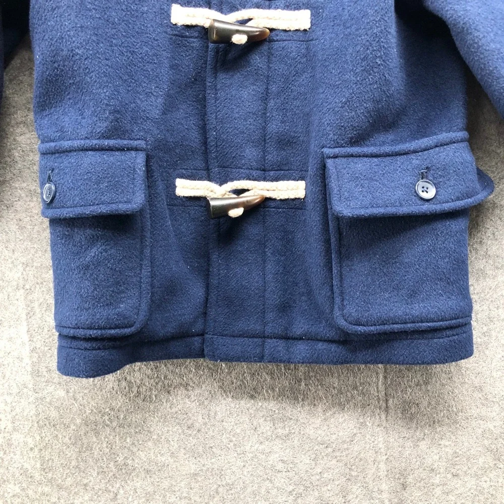 Baby Gap Toggle Coat Toddler 5T Navy Blue Wool Blend Hooded Jacket Preppy